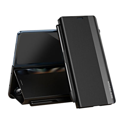 Side Electroplated Adsorption Leather Phone Case with Pen Slot, For Galaxy Z Fold8 Ultra 5G, For Galaxy Z TriFold, For Galaxy Z Fold7 5G, For Galaxy Z Fold6 5G
