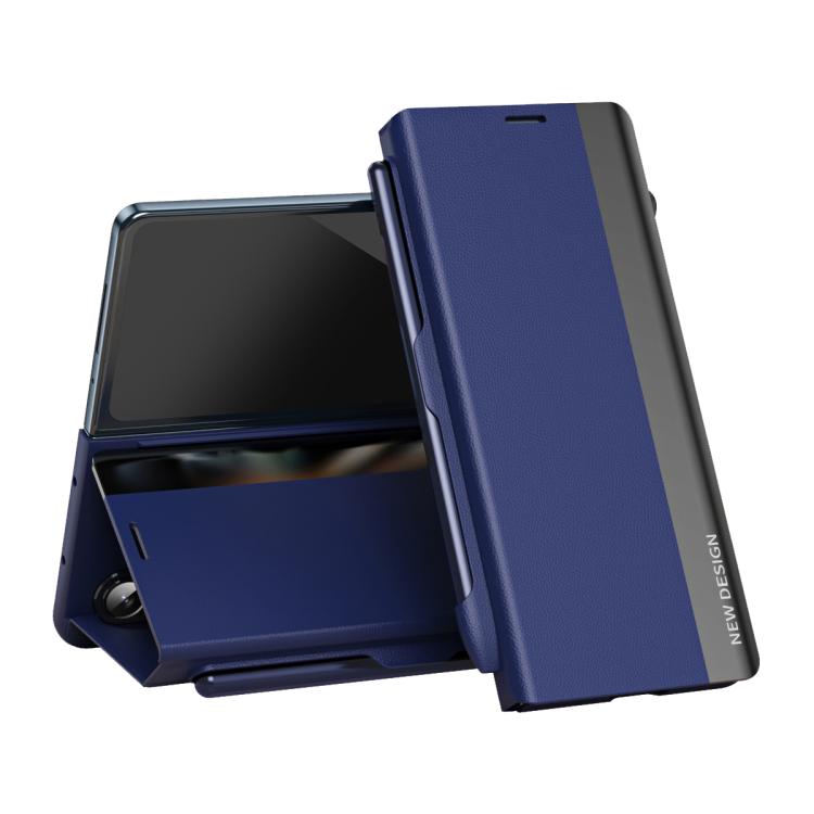 Side Electroplated Adsorption Leather Phone Case with Pen Slot, For Galaxy Z Fold8 Ultra 5G, For Galaxy Z TriFold, For Galaxy Z Fold7 5G, For Galaxy Z Fold6 5G