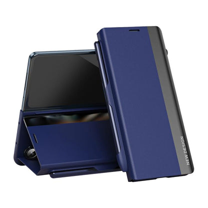 Side Electroplated Adsorption Leather Phone Case with Pen Slot, For Galaxy Z Fold8 Ultra 5G, For Galaxy Z TriFold, For Galaxy Z Fold7 5G, For Galaxy Z Fold6 5G
