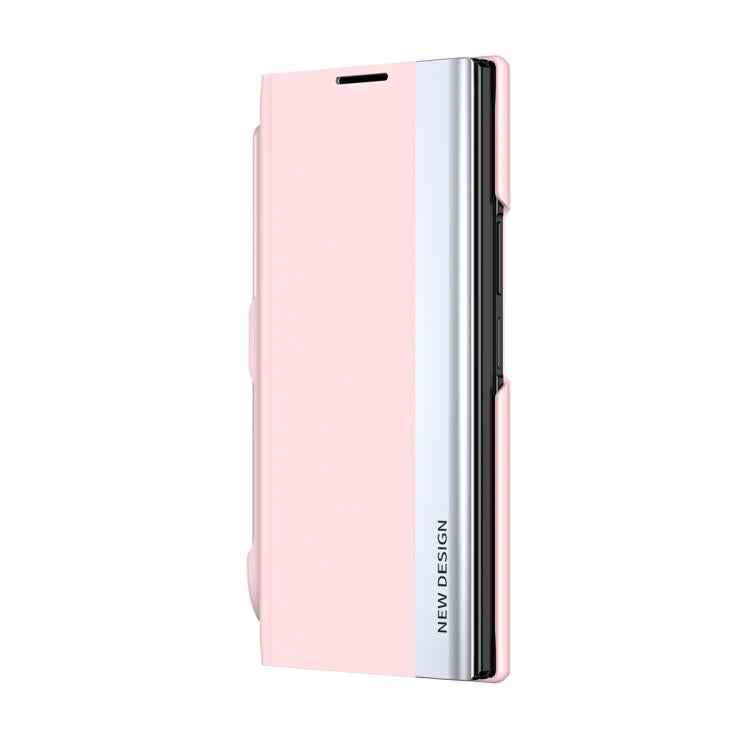 Side Electroplated Adsorption Leather Phone Case with Pen Slot, For Samsung Galaxy Z TriFold, For Samsung Galaxy Z Fold7 5G, For Samsung Galaxy Z Fold6 5G