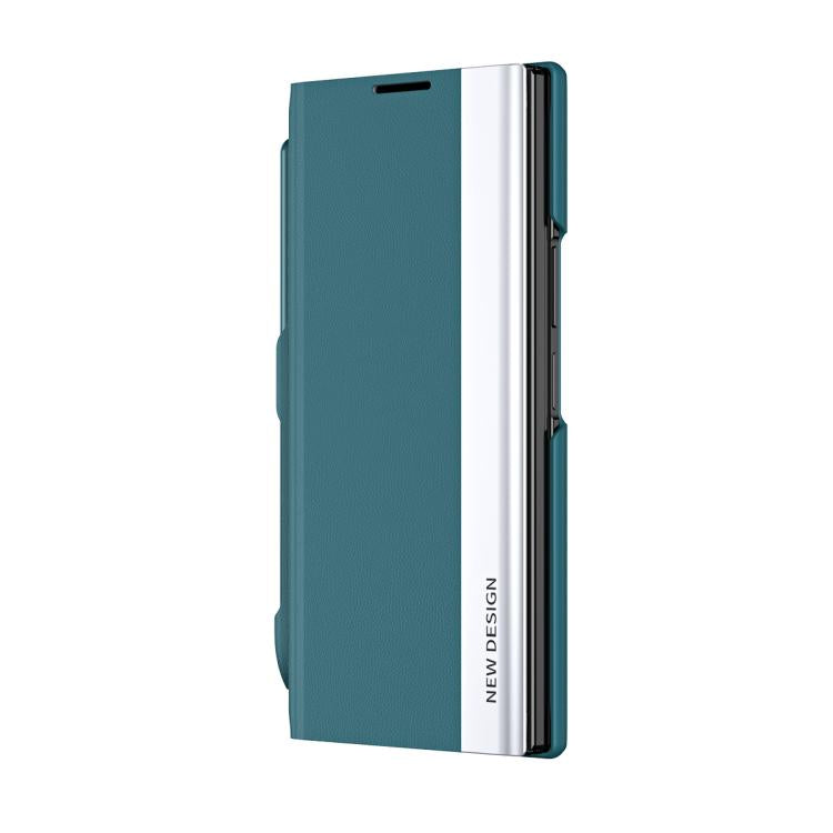 Side Electroplated Adsorption Leather Phone Case with Pen Slot, For Galaxy Z Fold8 Ultra 5G, For Galaxy Z TriFold, For Galaxy Z Fold7 5G, For Galaxy Z Fold6 5G