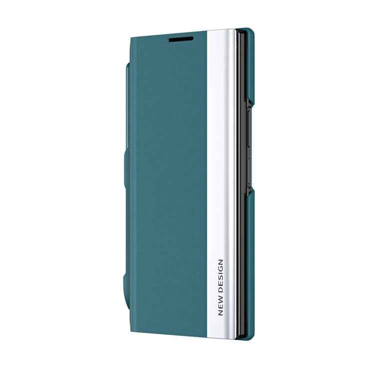 Side Electroplated Adsorption Leather Phone Case with Pen Slot, For Samsung Galaxy Z TriFold, For Samsung Galaxy Z Fold7 5G, For Samsung Galaxy Z Fold6 5G