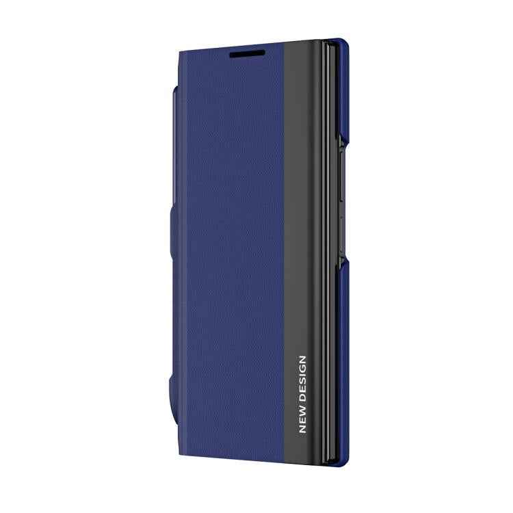 Side Electroplated Adsorption Leather Phone Case with Pen Slot, For Samsung Galaxy Z TriFold, For Samsung Galaxy Z Fold7 5G, For Samsung Galaxy Z Fold6 5G