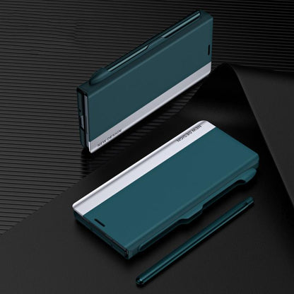 Side Electroplated Adsorption Leather Phone Case with Pen Slot, For Galaxy Z Fold8 Ultra 5G, For Galaxy Z TriFold, For Galaxy Z Fold7 5G, For Galaxy Z Fold6 5G