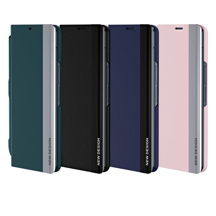 Side Electroplated Adsorption Leather Phone Case with Pen Slot, For Galaxy Z Fold8 Ultra 5G, For Galaxy Z TriFold, For Galaxy Z Fold7 5G, For Galaxy Z Fold6 5G
