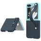 Wrist-strap Plain Leather Phone Case, For Samsung Galaxy Z Flip7 5G, For Samsung Galaxy Z Flip6 5G