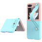 Wrist-strap Plain Leather Phone Case, For Samsung Galaxy Z Flip7 5G, For Samsung Galaxy Z Flip6 5G