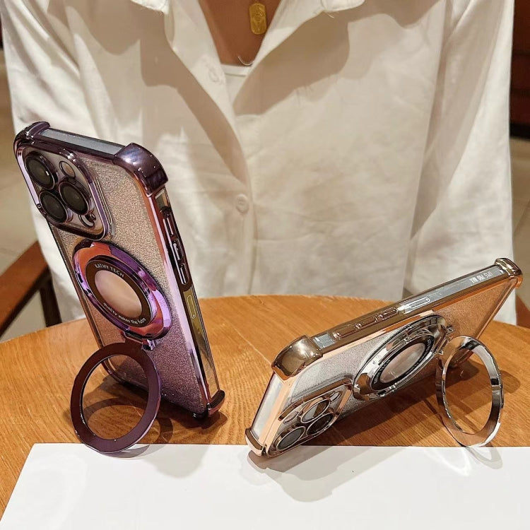Invisible Holder Gradient Glitter Magsafe Phone Case