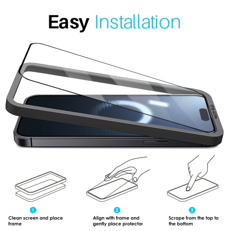 NORTHJO 2pcs A++ Tempered Glass Film with Installation Frame