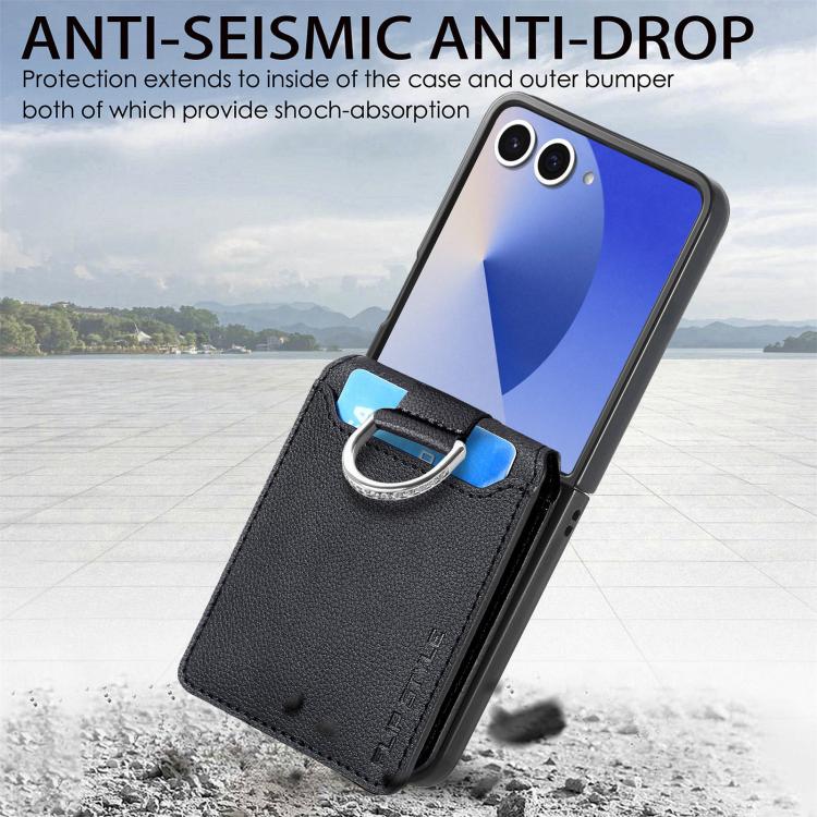 Litchi Texture Leather Ring Wallet Phone Case