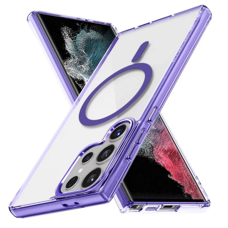Ice Color Magnetic Series TPU Hybrid Acrylic Magsafe Phone Case, For Samsung Galaxy S22 Ultra 5G
