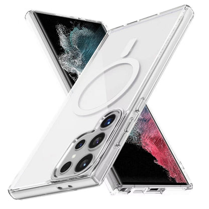 Ice Color Magnetic Series TPU Hybrid Acrylic Magsafe Phone Case, For Samsung Galaxy S22 Ultra 5G