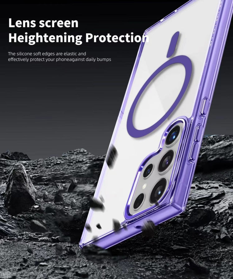 Ice Color Magnetic Series TPU Hybrid Acrylic Magsafe Phone Case, For Samsung Galaxy S22 Ultra 5G