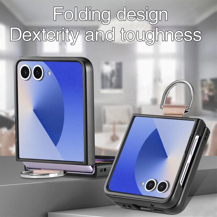 Litchi Texture Leather Ring Phone Case