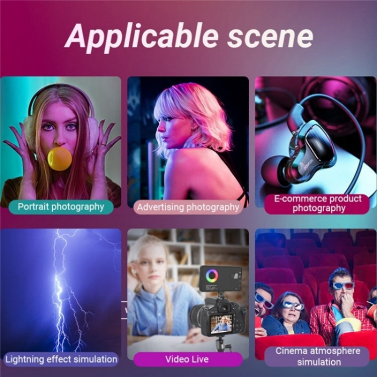 M1SE 12 Effects RGB Photography Lamp 0.96-inch TFT Screen Pocket Fill Light