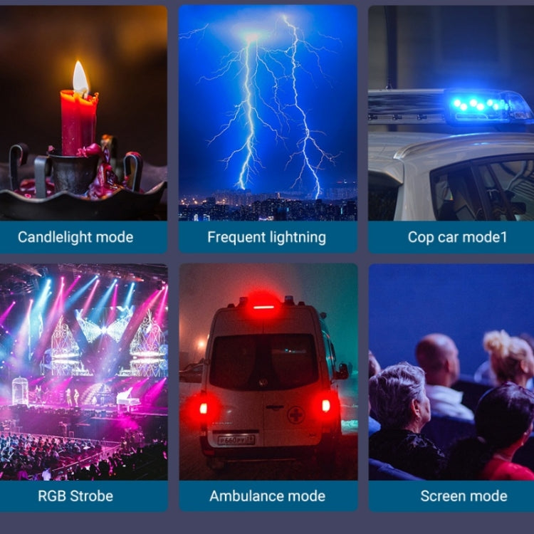 M1SE 12 Effects RGB Photography Lamp 0.96-inch TFT Screen Pocket Fill Light