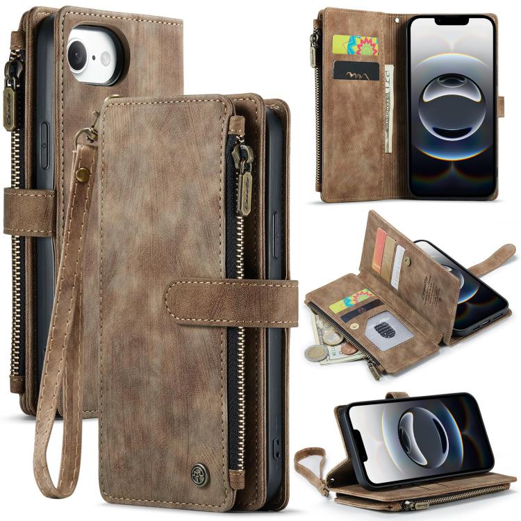 CaseMe C30 Card Slots Zipper Wallet Leather Phone Case