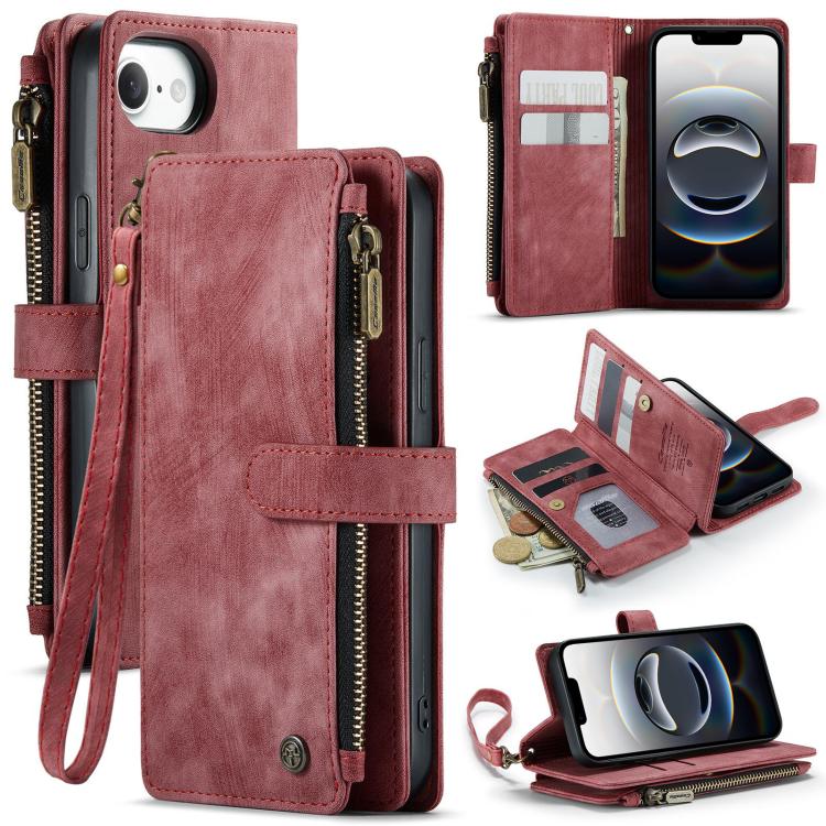 CaseMe C30 Card Slots Zipper Wallet Leather Phone Case