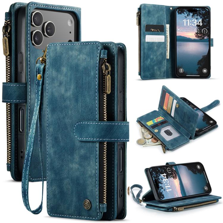 CaseMe C30 Card Slots Zipper Wallet Leather Phone Case