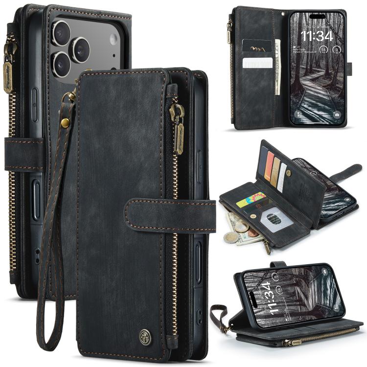CaseMe C30 Card Slots Zipper Wallet Leather Phone Case