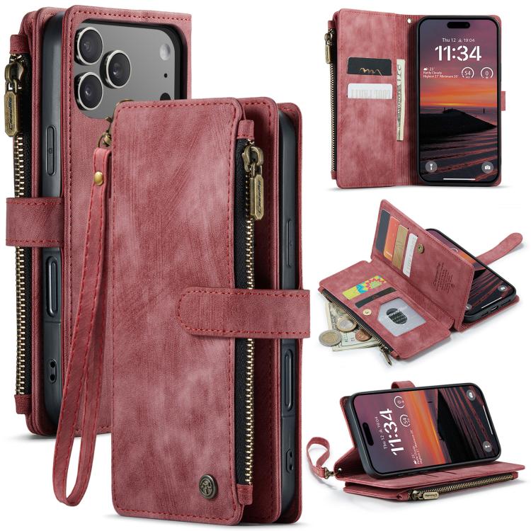 CaseMe C30 Card Slots Zipper Wallet Leather Phone Case