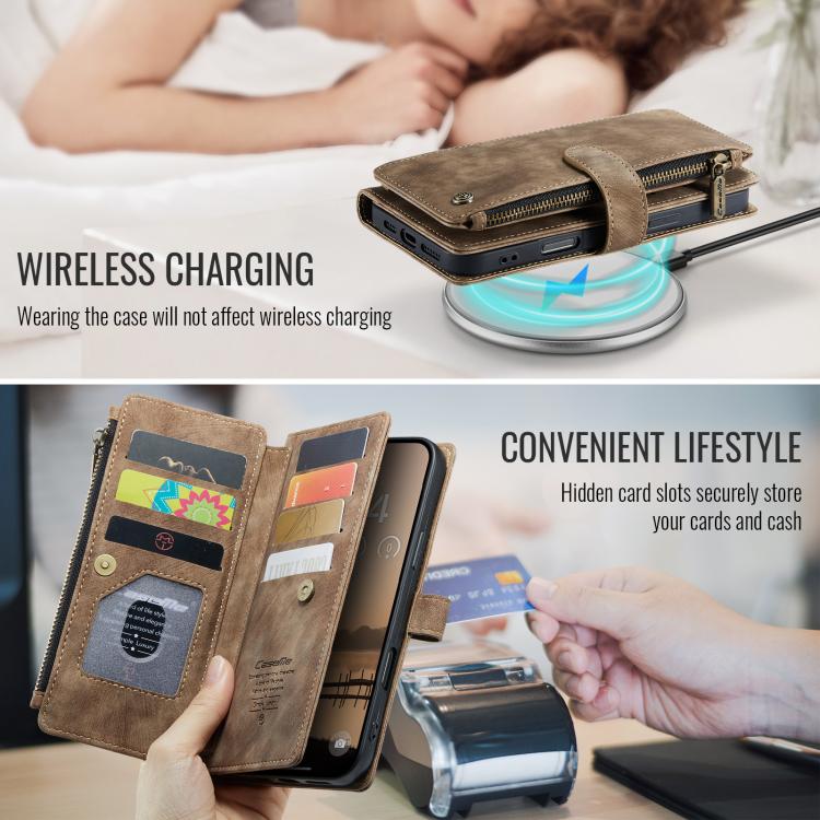 CaseMe C30 Card Slots Zipper Wallet Leather Phone Case