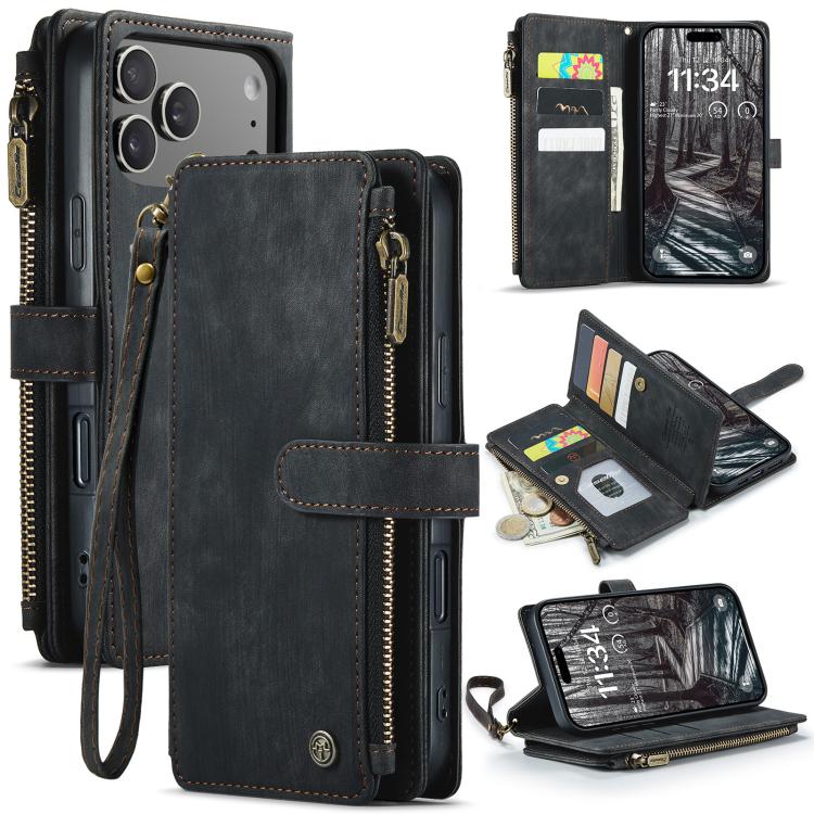 CaseMe C30 Card Slots Zipper Wallet Leather Phone Case