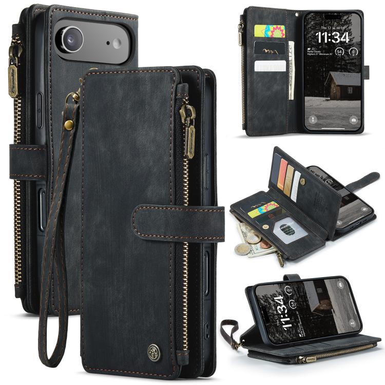 CaseMe C30 Card Slots Zipper Wallet Leather Phone Case
