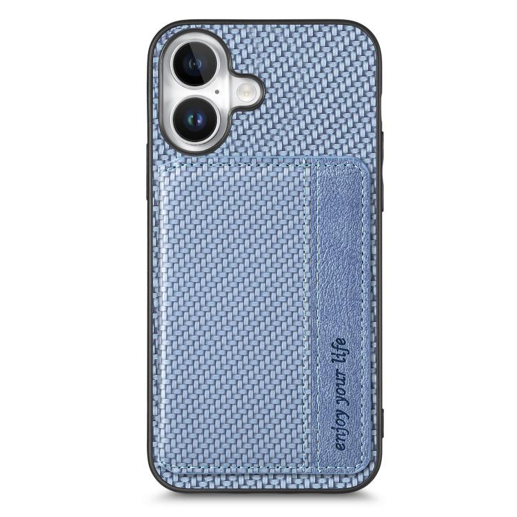 Carbon Fiber Magnetic Card Wallet RFID Blocking Phone Case