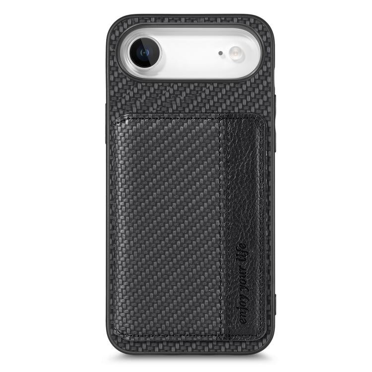 Carbon Fiber Magnetic Card Wallet RFID Blocking Phone Case