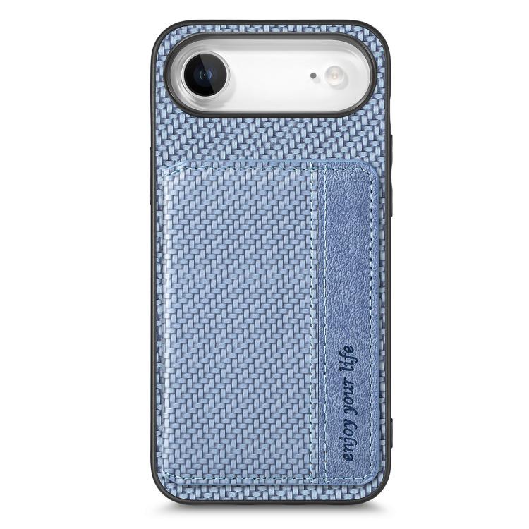 Carbon Fiber Magnetic Card Wallet RFID Blocking Phone Case