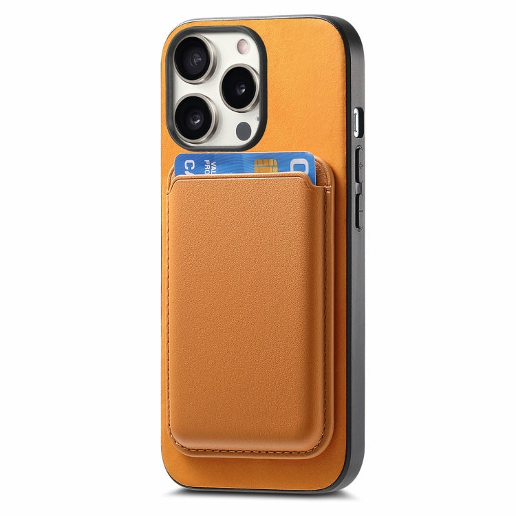 Retro Magsafe Card Bag PU Back Cover Phone Case