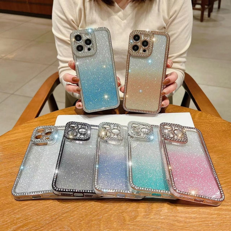 Diamond Gradient Glitter Plated TPU Phone Case