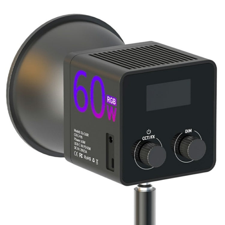 C60R 60W RGB Stage Lamp Professional Video Photography COB Fill Light