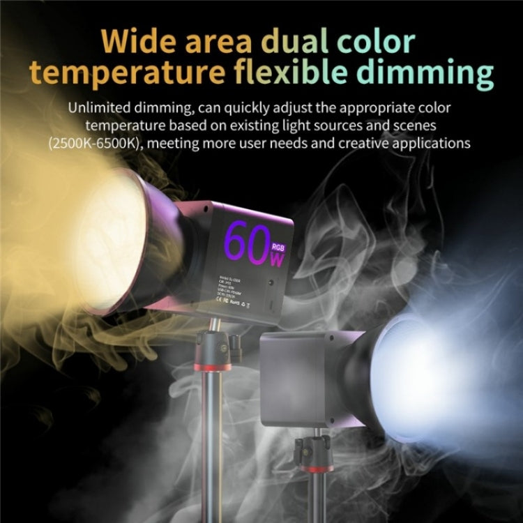 C60R 60W RGB Stage Lamp Professional Video Photography COB Fill Light