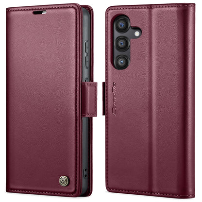 CaseMe 023 Butterfly Buckle Litchi Texture RFID Anti-theft Leather Phone Case, For Galaxy S25 Ultra 5G, For Galaxy S24 FE 5G