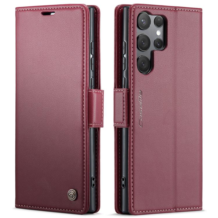 CaseMe 023 Butterfly Buckle Litchi Texture RFID Anti-theft Leather Phone Case, For Galaxy S25 Ultra 5G, For Galaxy S24 FE 5G