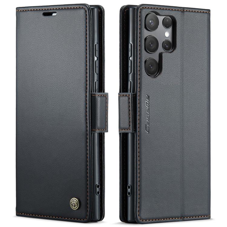 CaseMe 023 Butterfly Buckle Litchi Texture RFID Anti-theft Leather Phone Case, For Galaxy S25 Ultra 5G, For Galaxy S24 FE 5G