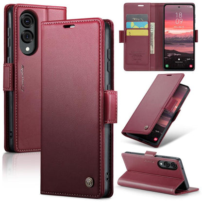 CaseMe 023 Butterfly Buckle Litchi Texture RFID Anti-theft Leather Phone Case, For Galaxy S25 FE 5G, For Galaxy Z Fold7, For Galaxy S25 Edge 5G, For Galaxy A56 5G, For Galaxy A26 5G, For Galaxy A36 5G, For Galaxy S25 5G, For Galaxy S25+ 5G