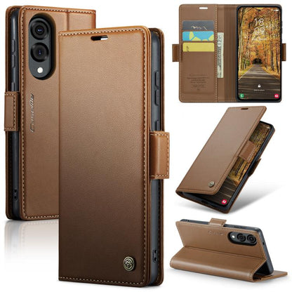 CaseMe 023 Butterfly Buckle Litchi Texture RFID Anti-theft Leather Phone Case, For Galaxy S25 FE 5G, For Galaxy Z Fold7, For Galaxy S25 Edge 5G, For Galaxy A56 5G, For Galaxy A26 5G, For Galaxy A36 5G, For Galaxy S25 5G, For Galaxy S25+ 5G