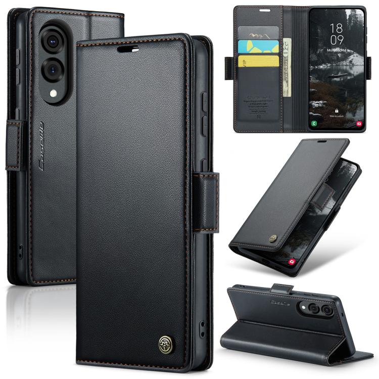 CaseMe 023 Butterfly Buckle Litchi Texture RFID Anti-theft Leather Phone Case, For Galaxy S25 FE 5G, For Galaxy Z Fold7, For Galaxy S25 Edge 5G, For Galaxy A56 5G, For Galaxy A26 5G, For Galaxy A36 5G, For Galaxy S25 5G, For Galaxy S25+ 5G
