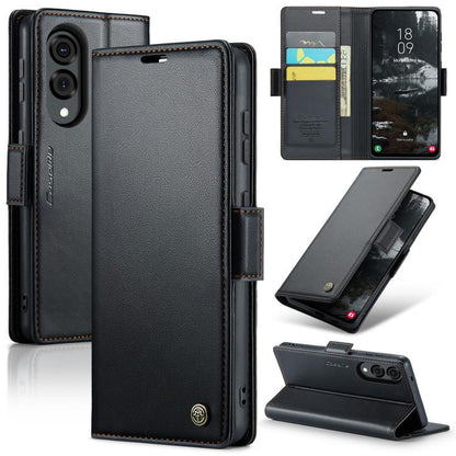 CaseMe 023 Butterfly Buckle Litchi Texture RFID Anti-theft Leather Phone Case, For Galaxy S25 FE 5G, For Galaxy Z Fold7, For Galaxy S25 Edge 5G, For Galaxy A56 5G, For Galaxy A26 5G, For Galaxy A36 5G, For Galaxy S25 5G, For Galaxy S25+ 5G