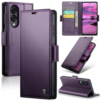 CaseMe 023 Butterfly Buckle Litchi Texture RFID Anti-theft Leather Phone Case, For Galaxy S25 FE 5G, For Galaxy Z Fold7, For Galaxy S25 Edge 5G, For Galaxy A56 5G, For Galaxy A26 5G, For Galaxy A36 5G, For Galaxy S25 5G, For Galaxy S25+ 5G
