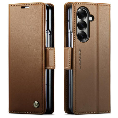 CaseMe 023 Butterfly Buckle Litchi Texture RFID Anti-theft Leather Phone Case, For Galaxy S25 FE 5G, For Galaxy Z Fold7, For Galaxy S25 Edge 5G, For Galaxy A56 5G, For Galaxy A26 5G, For Galaxy A36 5G, For Galaxy S25 5G, For Galaxy S25+ 5G