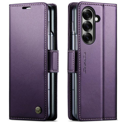 CaseMe 023 Butterfly Buckle Litchi Texture RFID Anti-theft Leather Phone Case, For Galaxy S25 FE 5G, For Galaxy Z Fold7, For Galaxy S25 Edge 5G, For Galaxy A56 5G, For Galaxy A26 5G, For Galaxy A36 5G, For Galaxy S25 5G, For Galaxy S25+ 5G