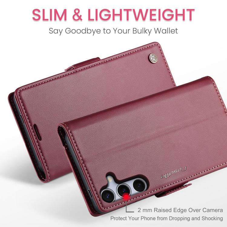CaseMe 023 Butterfly Buckle Litchi Texture RFID Anti-theft Leather Phone Case, For Galaxy S25 FE 5G, For Galaxy Z Fold7, For Galaxy S25 Edge 5G, For Galaxy A56 5G, For Galaxy A26 5G, For Galaxy A36 5G, For Galaxy S25 5G, For Galaxy S25+ 5G