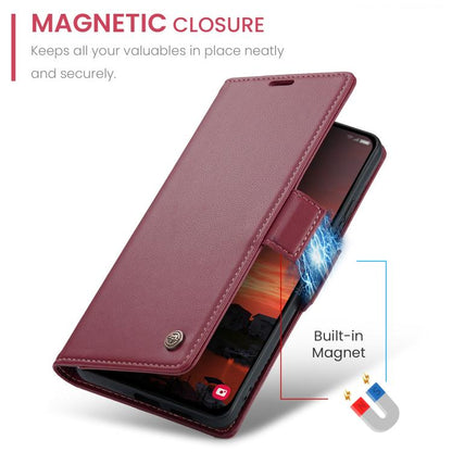 CaseMe 023 Butterfly Buckle Litchi Texture RFID Anti-theft Leather Phone Case, For Galaxy S25 FE 5G, For Galaxy Z Fold7, For Galaxy S25 Edge 5G, For Galaxy A56 5G, For Galaxy A26 5G, For Galaxy A36 5G, For Galaxy S25 5G, For Galaxy S25+ 5G