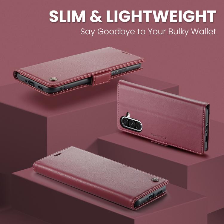 CaseMe 023 Butterfly Buckle Litchi Texture RFID Anti-theft Leather Phone Case, For Galaxy A17 / A18, For Galaxy S26 FE 5G, For Galaxy S26+ 5G, For Galaxy S26 Ultra 5G, For Galaxy S26 5G, For Galaxy A57 5G, For Galaxy A37 5G, For Galaxy A27 5G