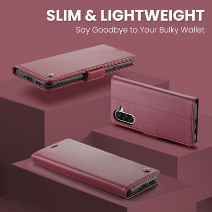 CaseMe 023 Butterfly Buckle Litchi Texture RFID Anti-theft Leather Phone Case, For Galaxy A17 / A18, For Galaxy S26 FE 5G, For Galaxy S26+ 5G, For Galaxy S26 Ultra 5G, For Galaxy S26 5G, For Galaxy A57 5G, For Galaxy A37 5G, For Galaxy A27 5G
