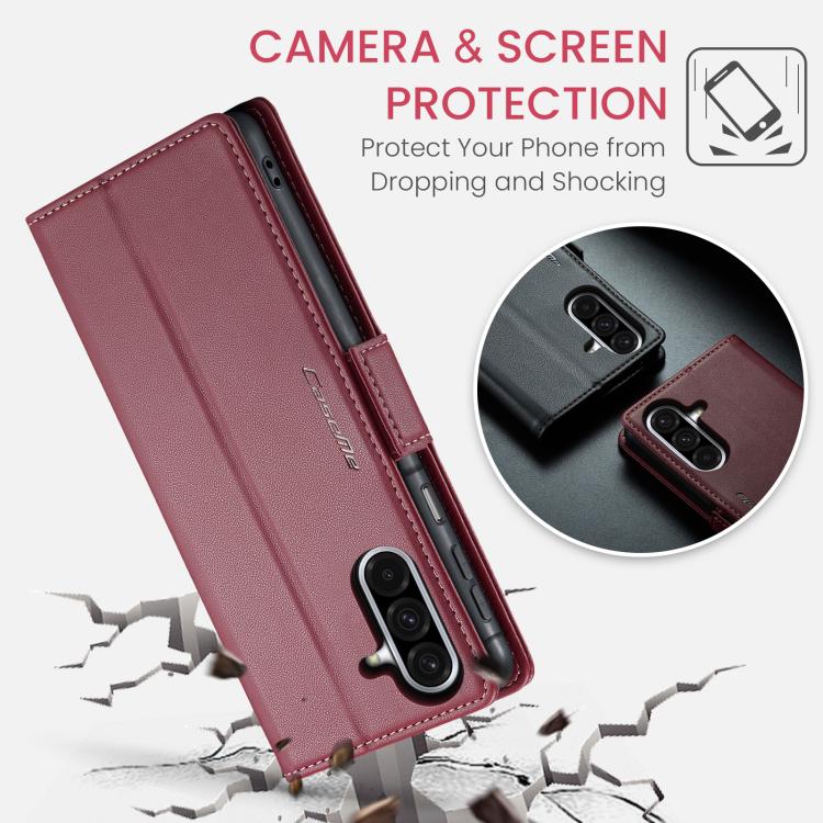 CaseMe 023 Butterfly Buckle Litchi Texture RFID Anti-theft Leather Phone Case, For Galaxy A17 / A18, For Galaxy S26 FE 5G, For Galaxy S26+ 5G, For Galaxy S26 Ultra 5G, For Galaxy S26 5G, For Galaxy A57 5G, For Galaxy A37 5G, For Galaxy A27 5G